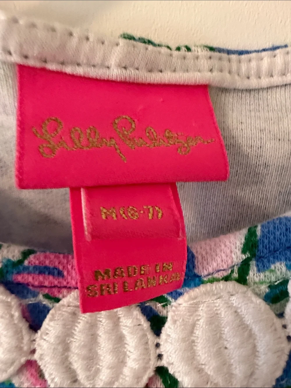 Lilly Pulitzer Little Lilly Shift Dress Beneath The Bougainvillea Boca Blue 6/7